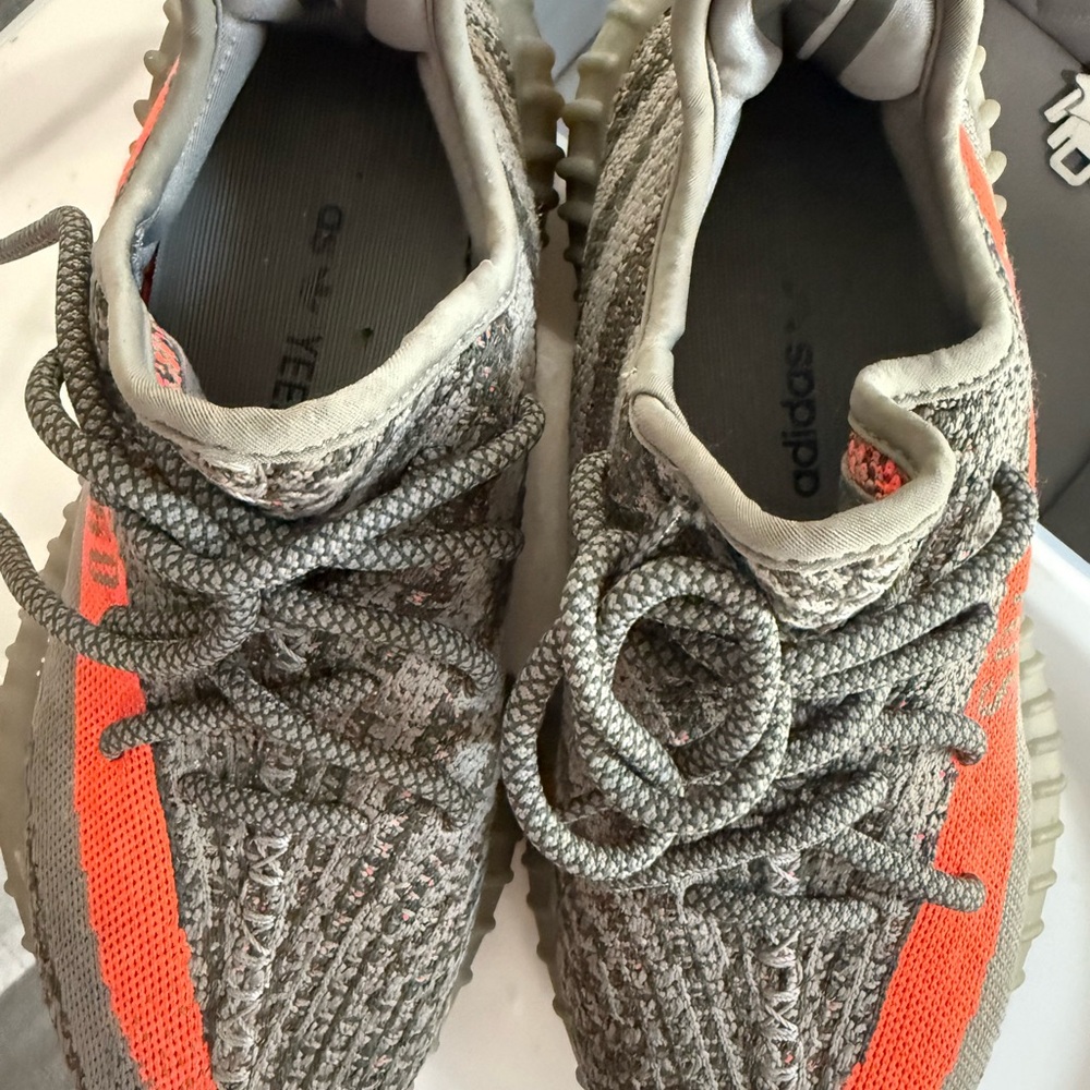 Adidas Yeezy Boost 350 V2 Gray and Orange Shoes
